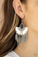 Paparazzi Accessories Sure Thing, Chief! Earrings - Black
