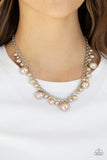 Paparazzi Accessories Uptown Pearls Necklace - Brown