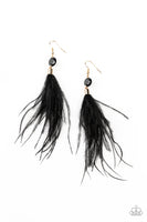 Paparazzi Accessories Feathered Flamboyance Earrings - Gold