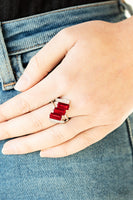 Paparazzi Accessories Triple Razzle Ring - Red