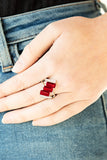 Paparazzi Accessories Triple Razzle Ring - Red