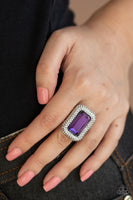 Paparazzi Accessories A Grand STATEMENT-MAKER Ring - Purple
