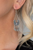 Paparazzi Accessories Fabulously Feathered Earrings - Silver