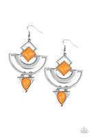 Paparazzi Accessories Geo Gypsy Earrings - Orange