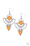 Paparazzi Accessories Geo Gypsy Earrings - Orange