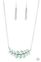 Paparazzi Accessories Frosted Foliage Necklace - Green