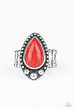 Paparazzi Accessories Backroad Bauble Ring - Red