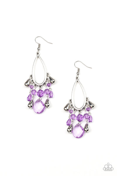 Paparazzi Accessories Summer Catch Earrings - Purple