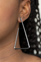 Paparazzi Accessories Go Ahead and TRI Earrings - Black