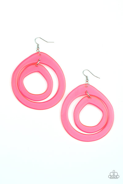 Paparazzi Accessories Show Your True NEONS Earrings - Pink