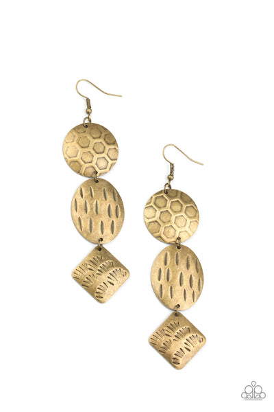 Paparazzi Accessories Mixed Movement Earring - Brass
