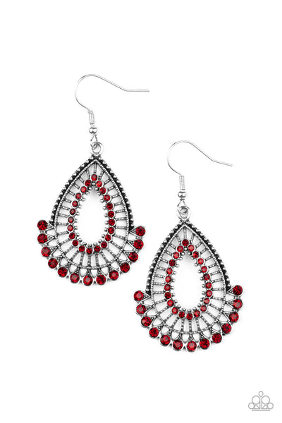 Paparazzi Accessories Castle Collection Earrings - Red