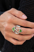 Paparazzi Accessories Making Me Edgy Ring - Green (FF Jan 2021)