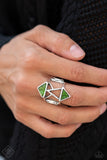 Paparazzi Accessories Making Me Edgy Ring - Green (FF Jan 2021)
