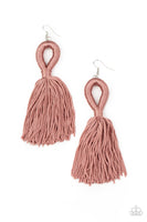 Paparazzi Accessories Tassels and Tiaras Earrings - Pink