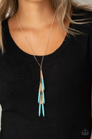 Paparazzi Accessories PRIMITIVE and Proper Necklace - Turquoise