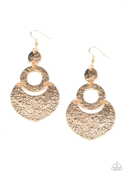 Paparazzi Accessories Shimmer Suite Earrings - Gold