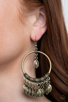 Paparazzi Accessories Metallic Harmony Earrings - Brass