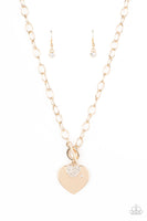 Paparazzi Accessories Heart-Stopping Sparkle Necklace - Gold