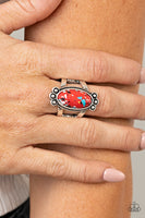 Paparazzi Accessories Psychedelic Deserts Ring - Red