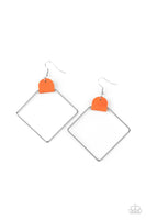 Paparazzi Accessories Friends of a LEATHER Earrings - Orange