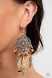 Paparazzi Accessories Desert Plains Earrings - Orange