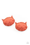 Paparazzi Accessories MEOW Youre Talking! Hair Clip - Orange
