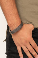 Paparazzi Accessories Risk-Taking Texture Bracelet - Black