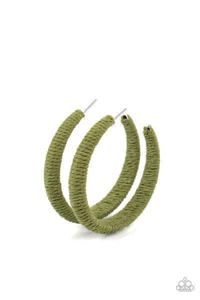Paparazzi Accessories TWINE and Dine Earrings - Green