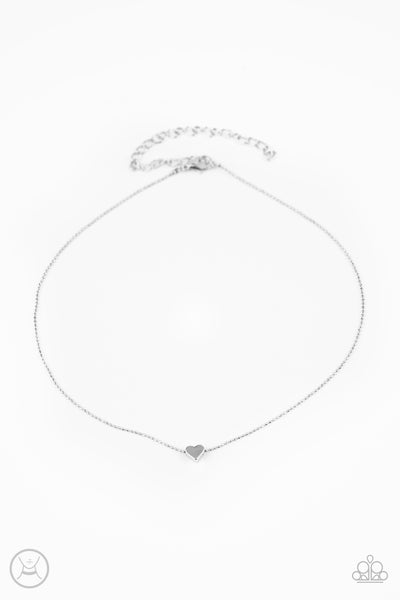 Paparazzi Accessories Humble Heart Necklace - Silver