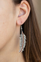 Paparazzi Accessories Fearless Flock Earrings - Brown