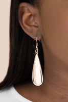 Paparazzi Accessories The Drop Off Earrings - Rose Gold