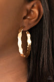 Paparazzi Accessories Exhilarated Edge Earrings - Gold