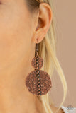 Paparazzi Accessories Metro Metalhead Earrings - Copper