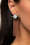 Paparazzi Accessories Opal Oracle Earrings - Copper