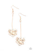 Paparazzi Accessories Opulently Orchid Earrings - Rose Gold