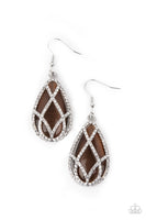 Paparazzi Accessories Crawling With Couture Earrings - Brown