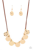 Paparazzi Accessories Turn Me Loose Necklace - Brown