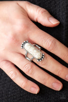 Paparazzi Accessories Ranch Relic Ring - White