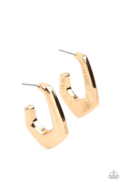 Paparazzi Accessories On The Hook Earrings - Gold