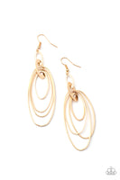 Paparazzi Accessories OVAL The Moon Earrings - Gold