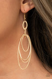Paparazzi Accessories OVAL The Moon Earrings - Gold