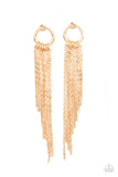 Paparazzi Accessories Divinely Dipping Earrings - Gold
