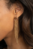Paparazzi Accessories Divinely Dipping Earrings - Gold