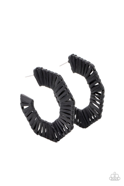 Paparazzi Accessories Fabulously Fiesta Earrings - Black