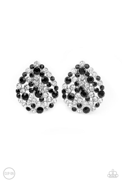 Paparazzi Accessories Elite League Earrings (Clip-On) - Black