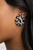 Paparazzi Accessories Elite League Earrings (Clip-On) - Black