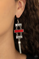 Paparazzi Accessories Mind, Body, and SEOUL Earrings - Red
