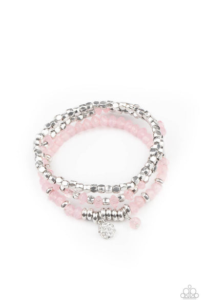 Paparazzi Accessories Glacial Glimmer Bracelet - Pink