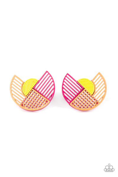 Paparazzi Accessories Its Just an Expression Earrings - Pink